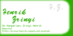 henrik zrinyi business card